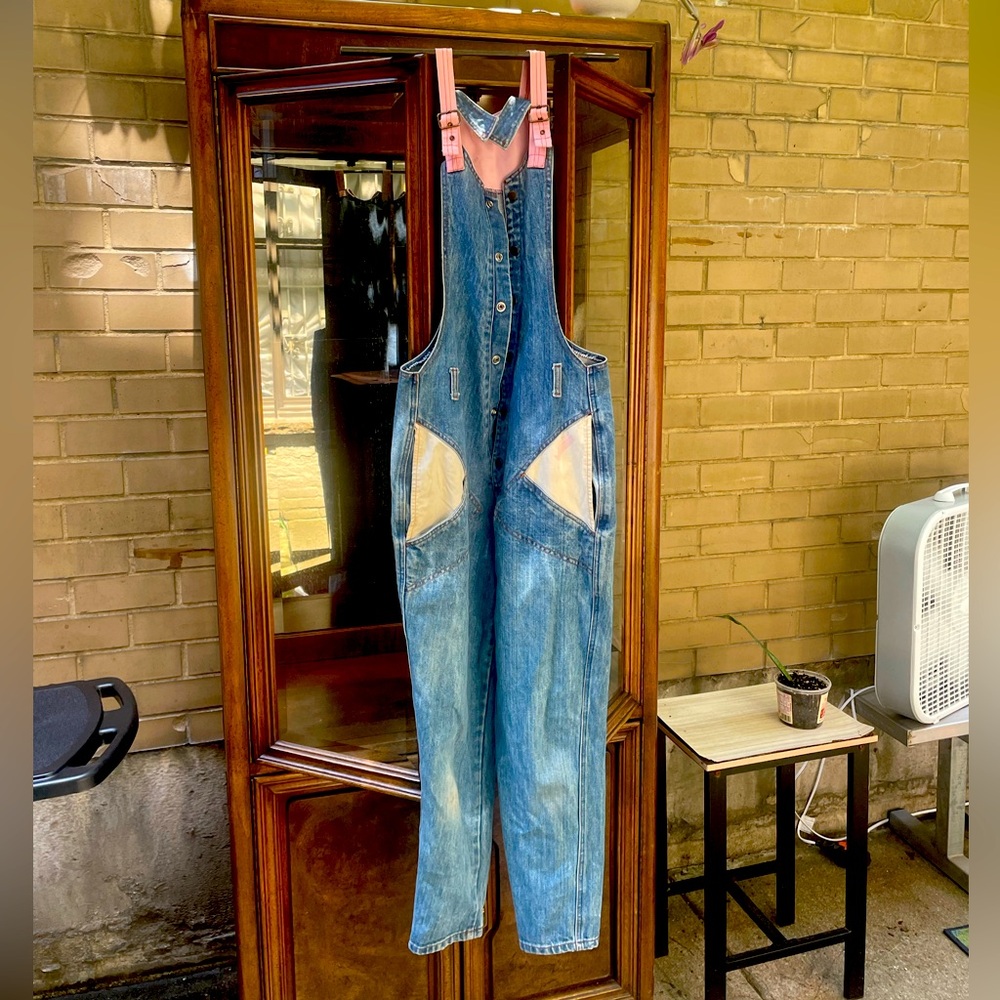 Vintage SUPER CUTR overall w/ ribbon details